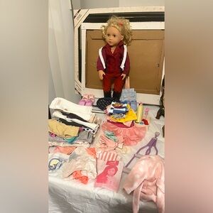 Our Generation Battat Doll Blond Hair Clothes & Acces included